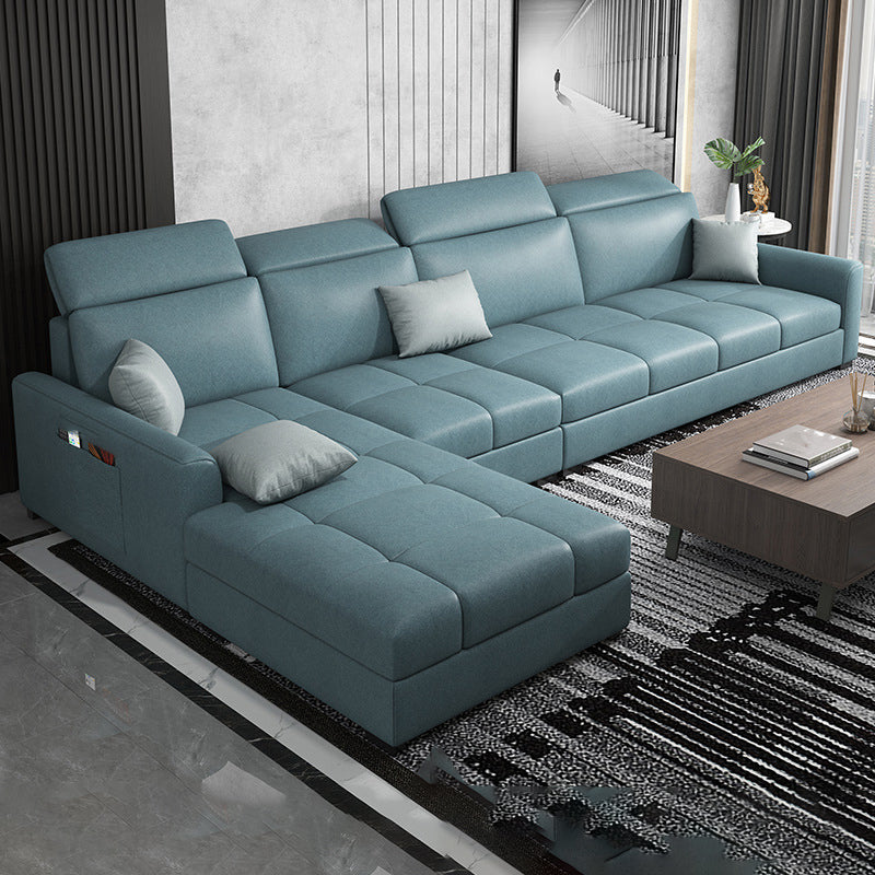 Moderno divano a 4 posti a 4 posti e Chaise Accumore al braccio sezionale con cuscini da cuscino