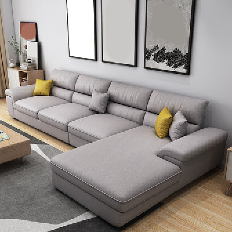 Coussins amovibles décontractés sectionnelles 37,4 "H Sofa de bras supérieur d'oreiller avec 4 oreillers