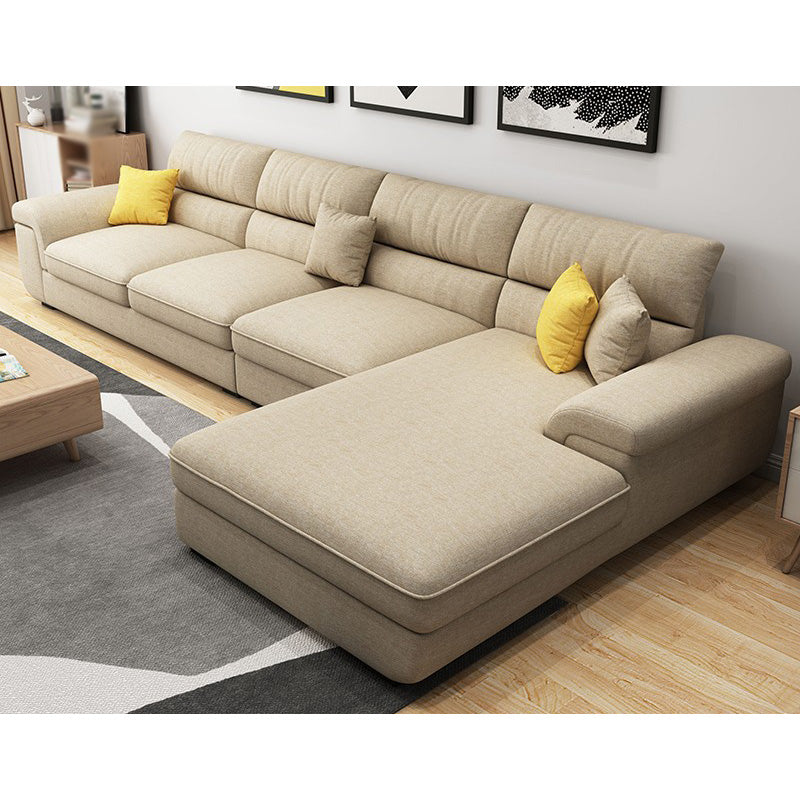 Sectores de cojines extraíbles casuales 37.4 "H Sofá de brazo superior de almohada con 4 almohadas