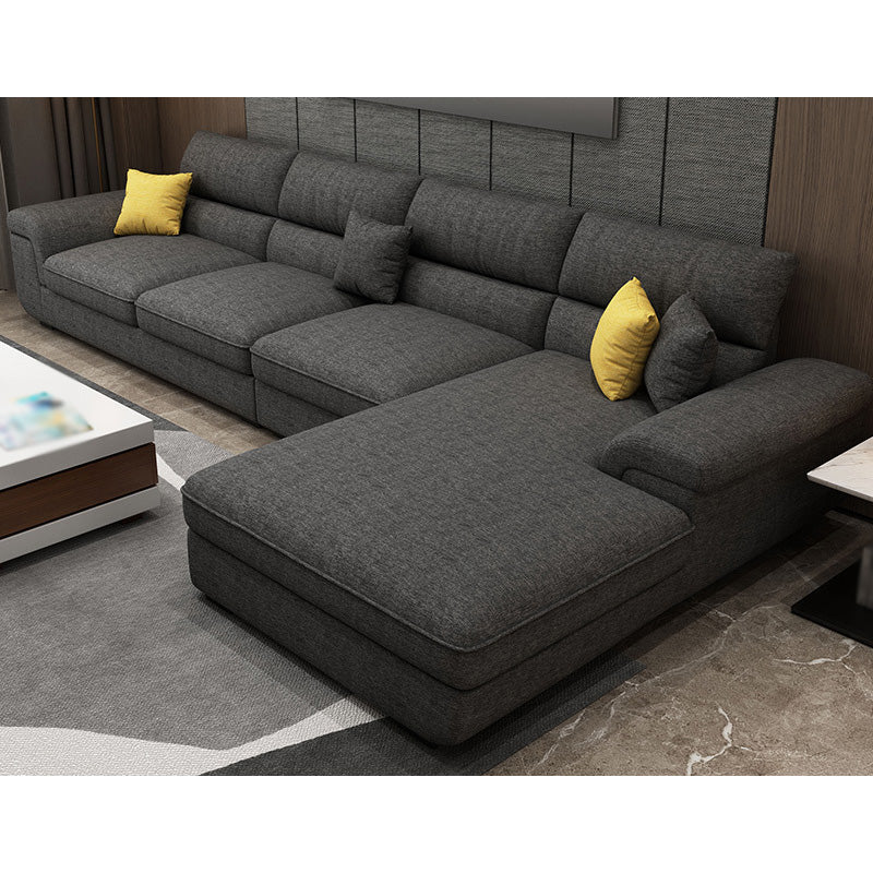 Sectores de cojines extraíbles casuales 37.4 "H Sofá de brazo superior de almohada con 4 almohadas