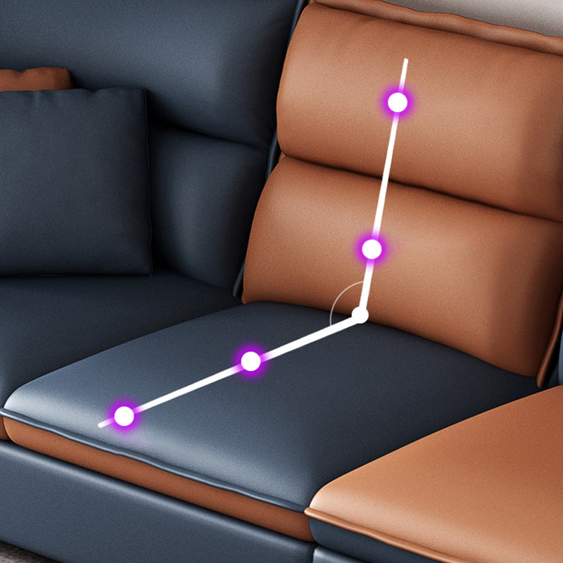 Divano braccio top a cuscino moderno 37,4 "sezioni posteriori ad alto contenuto di 4 posti con conservazione