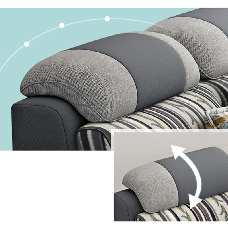 Zeitgenössisches Kissen Back-Sofa und Chaise Wohnzimmer L-Form Sektional