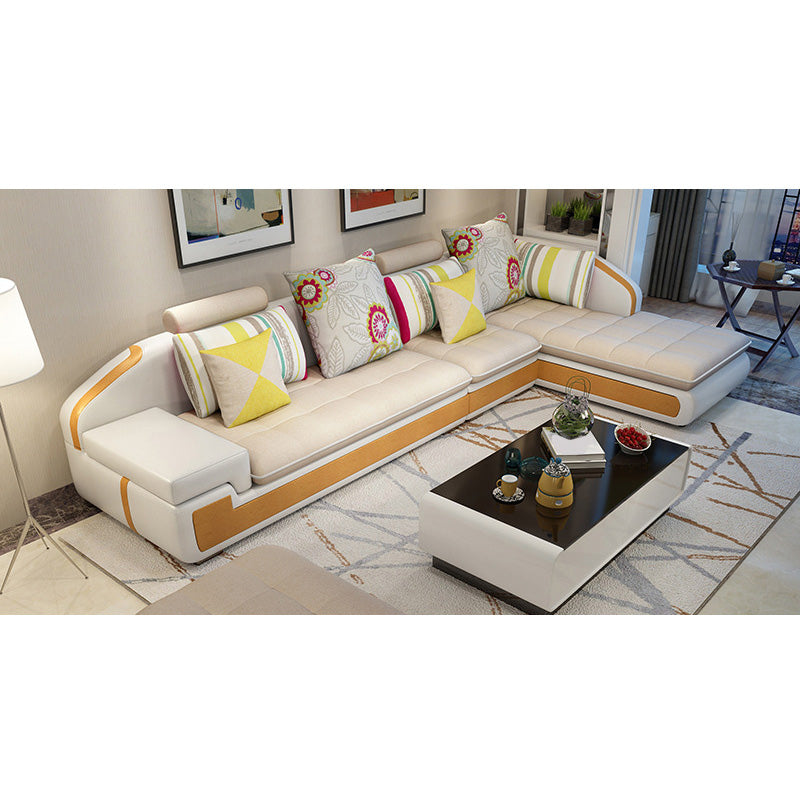 129,1 "l x 70,8" W x 32,2 "H Fassoso cuscino sezionale Custine di divano per soggiorno