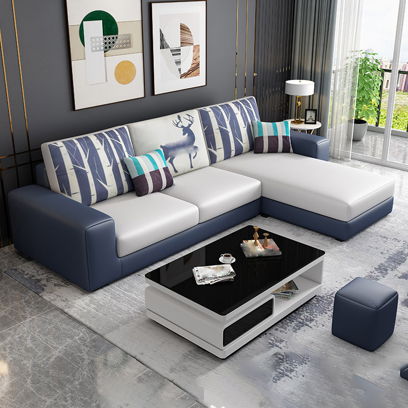 27,56 "H Square Arm Sectional Abnehmbares Kissen Sofa und Chaise