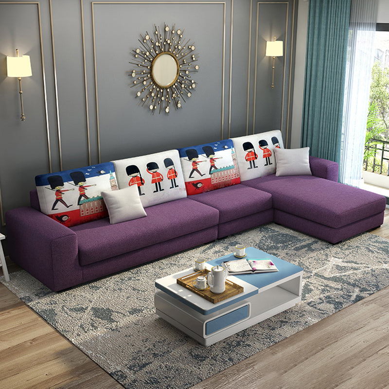 27,56 "H Square Arm Sectional Abnehmbares Kissen Sofa und Chaise