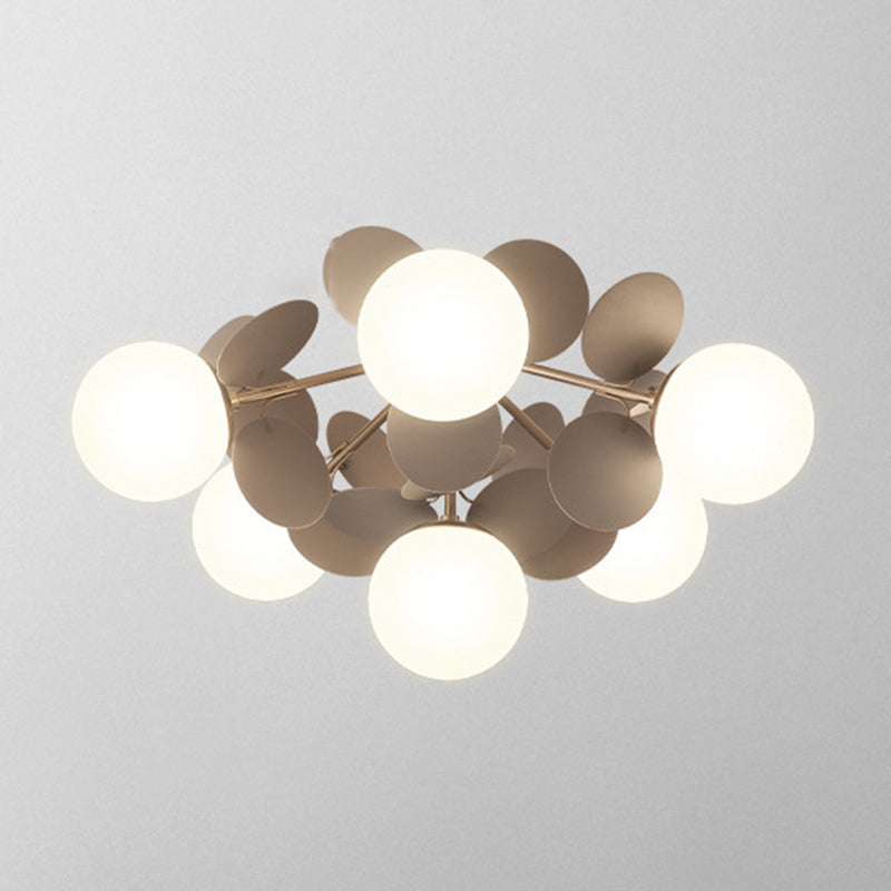 Lámpara de techo de techo de forma esférica de estilo moderno iluminación de techo múltiple de luz para dormitorio