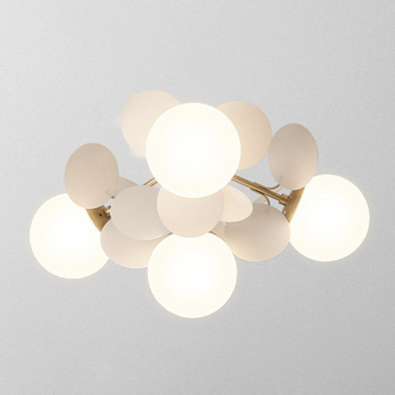 Lámpara de techo de techo de forma esférica de estilo moderno iluminación de techo múltiple de luz para dormitorio