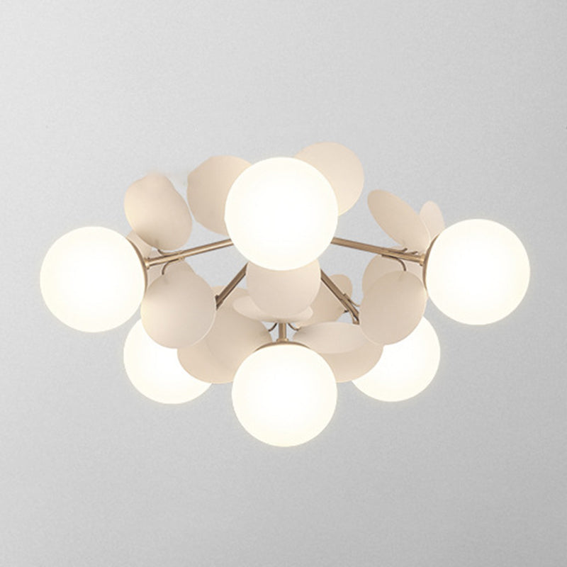 Lámpara de techo de techo de forma esférica de estilo moderno iluminación de techo múltiple de luz para dormitorio