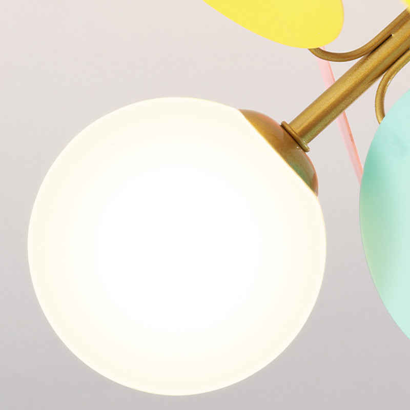 Lámpara de techo de techo de forma esférica de estilo moderno iluminación de techo múltiple de luz para dormitorio