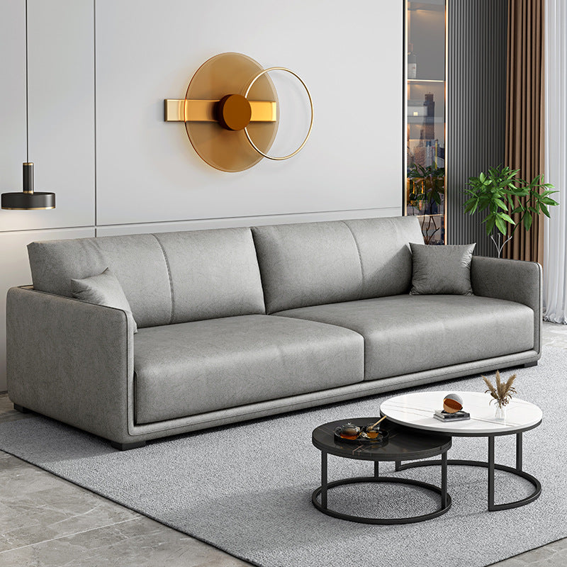 Contemporary 3-seater Sofa Sewn Pillow Back Couch for Living Room