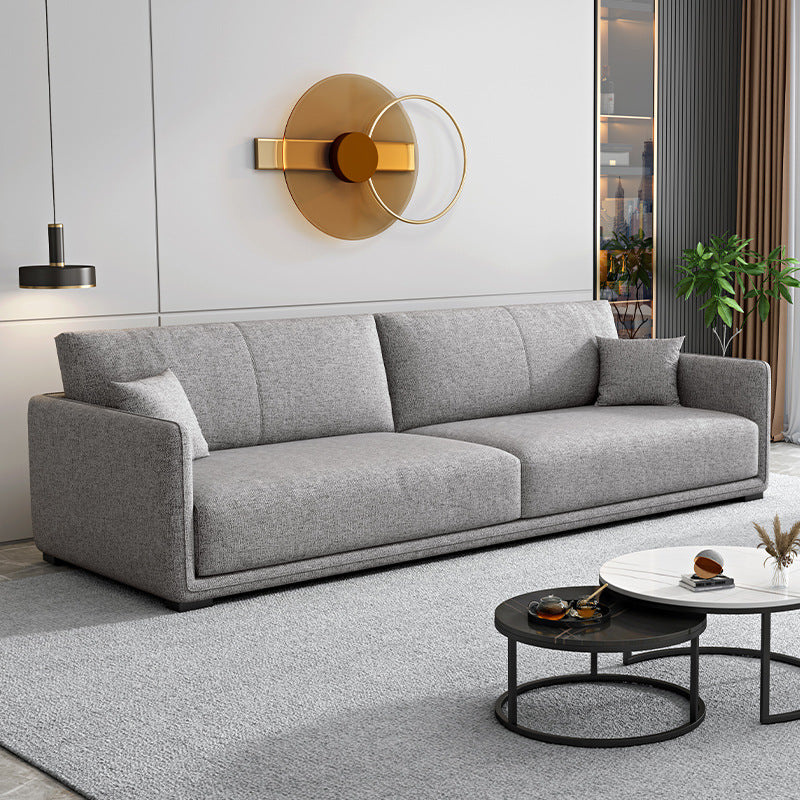 Contemporary 3-seater Sofa Sewn Pillow Back Couch for Living Room