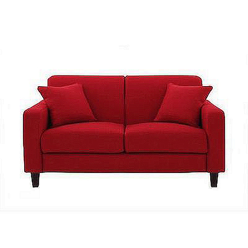 Contemporary 2-seat Sofa Square Arm Settee with Removable Cushions