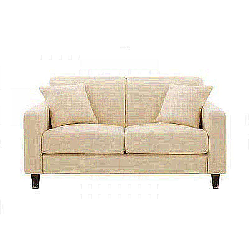 Contemporary 2-seat Sofa Square Arm Settee with Removable Cushions