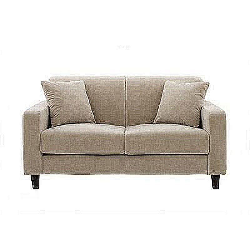 Contemporary 2-seat Sofa Square Arm Settee with Removable Cushions