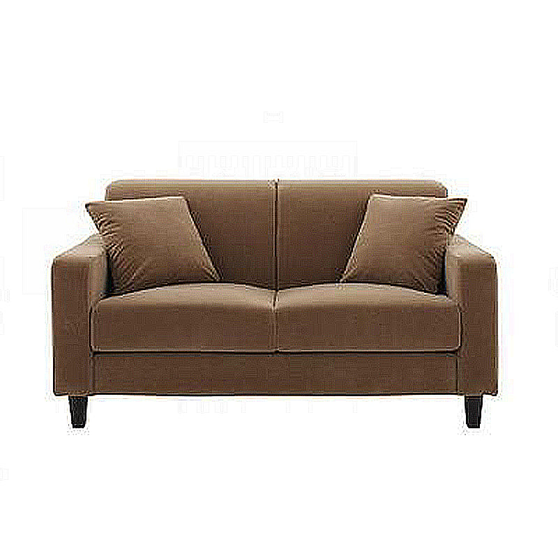 Contemporary 2-seat Sofa Square Arm Settee with Removable Cushions