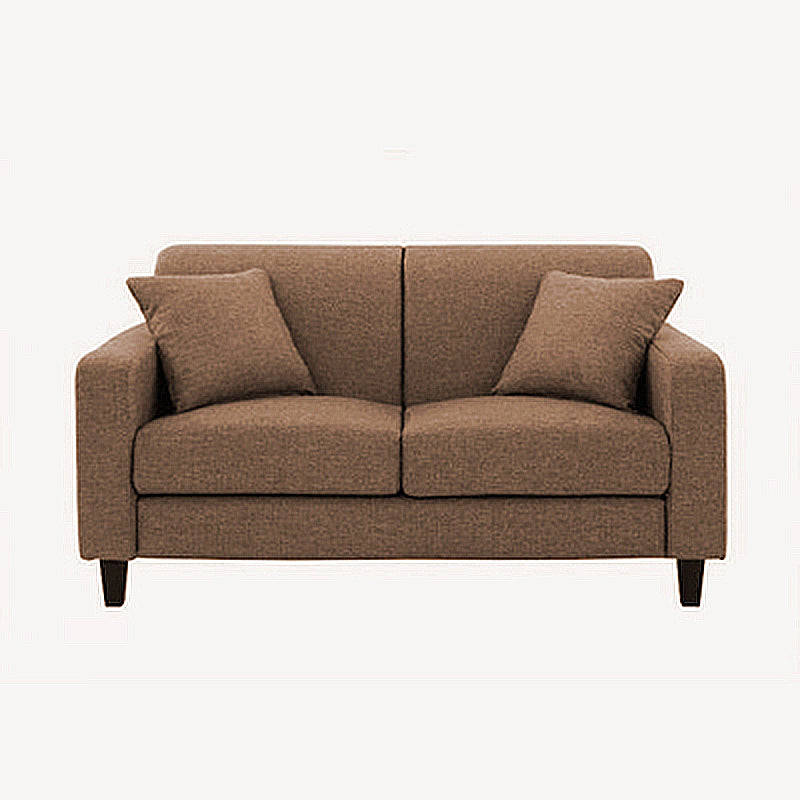 Contemporary 2-seat Sofa Square Arm Settee with Removable Cushions