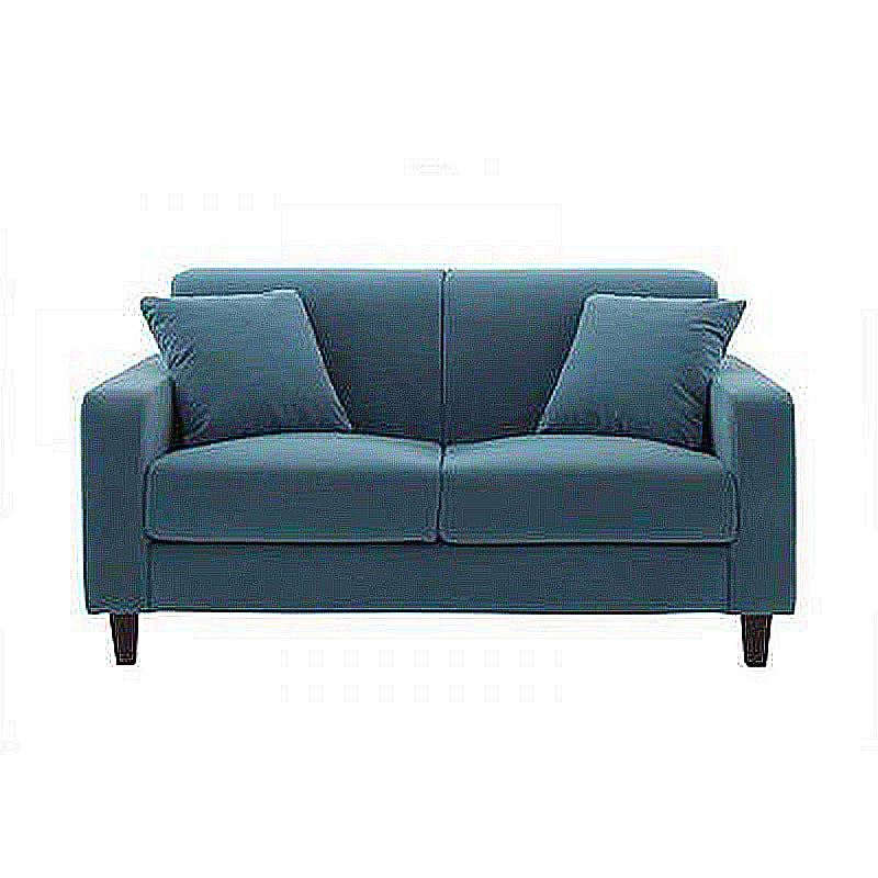 Contemporary 2-seat Sofa Square Arm Settee with Removable Cushions