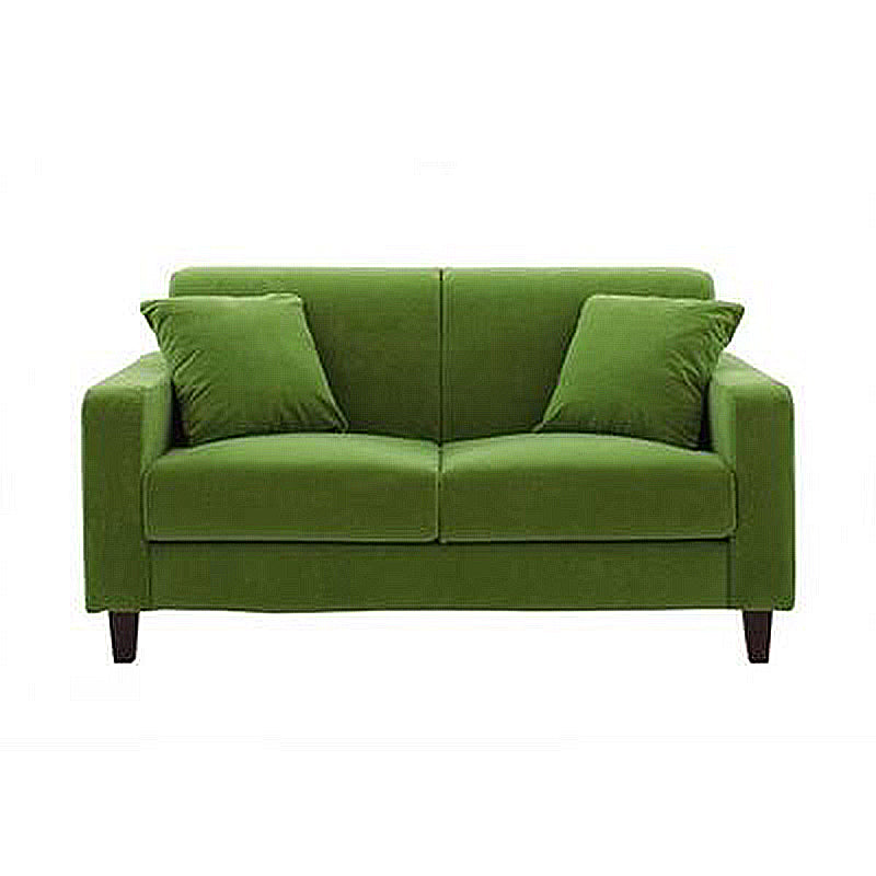 Contemporary 2-seat Sofa Square Arm Settee with Removable Cushions
