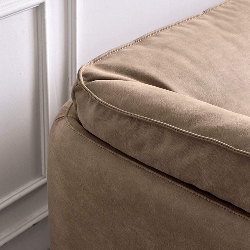 Stationary Faux Leather Living Room Pillow Top Arm Standard Sofa