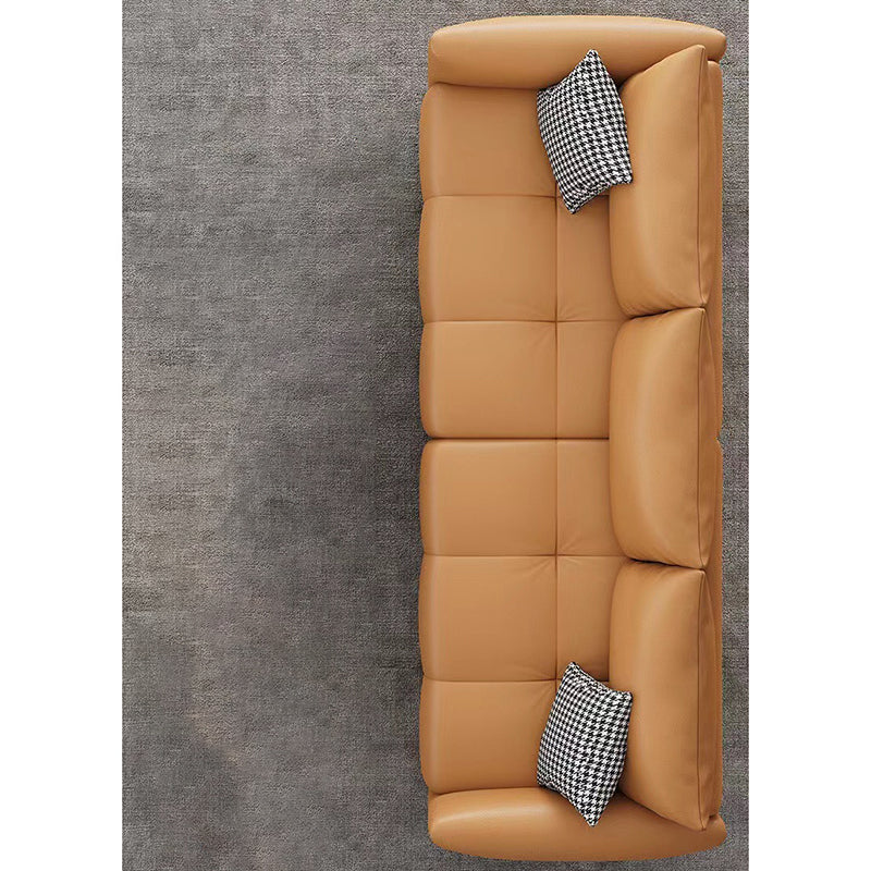 Contemporary Stationary Living Room Couch Tuxedo Arm 3-seat Sofa