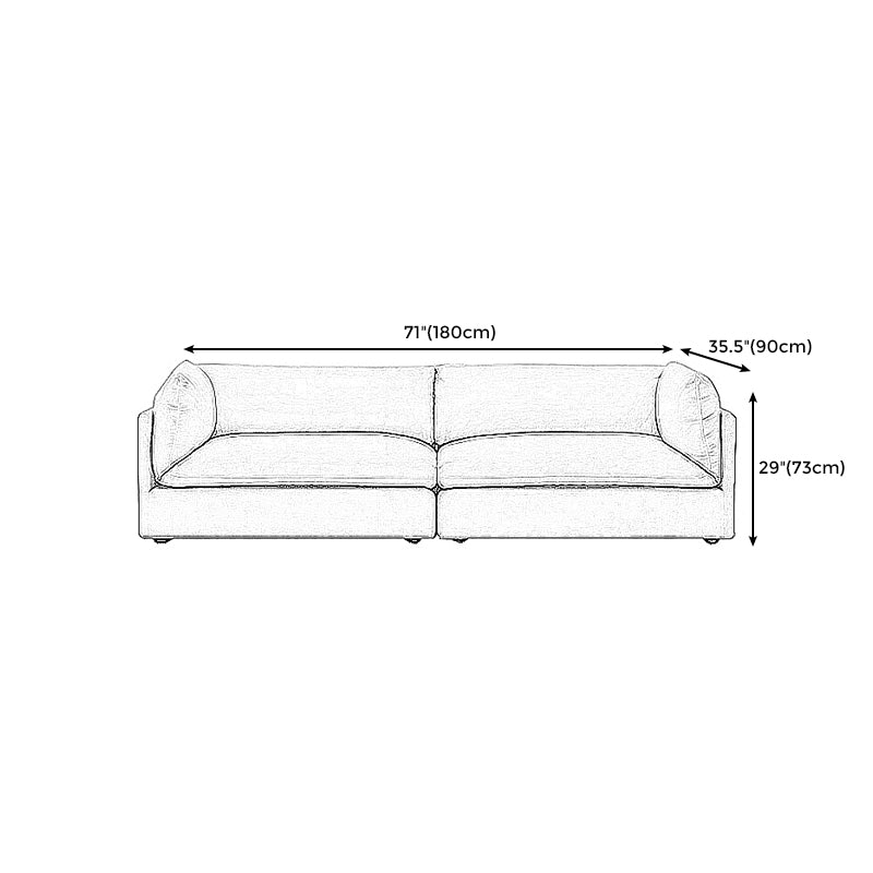 Pillow Top Arm Loveseat Sponge/Down Filled Cushions Sofa with Loose Back