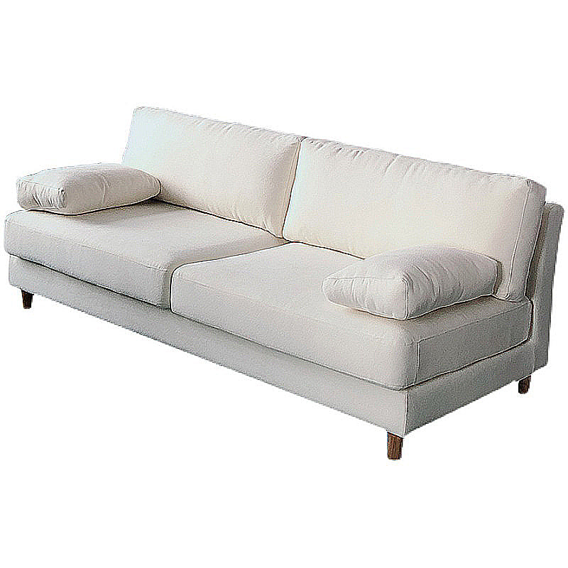 Contemporary Faux Leather/Cotton Blend Loveseat Pillow Top Arm Sofa