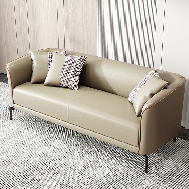 Scandinavian 25.6"H Tuxedo Arm Sofa Tight Back Settee for Living Room