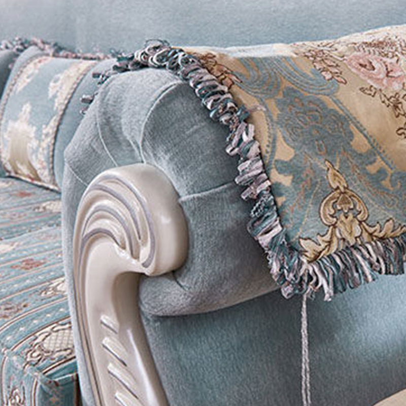 Traditional Camel Back CouchFlared Arm Settee for Three People