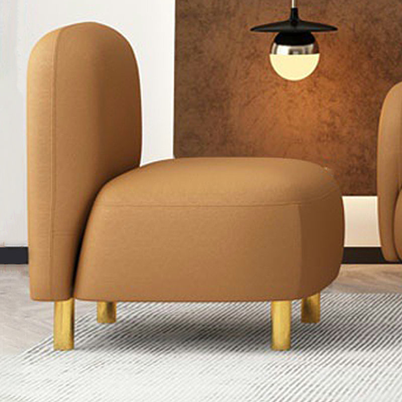 Scandinavian Faux Leather Sofa Beige/Orange/Green Loveseat for Apartment