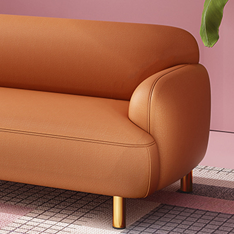 Scandinavian Recessed Arm Sofa Tight Back Settee for Living Room