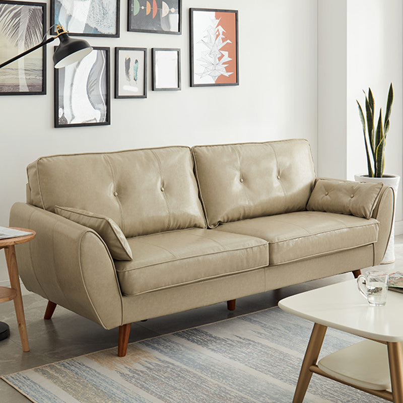 Contemporary Tufted Back Sofa 33.46" H Settee for Living Room with 4 Legs