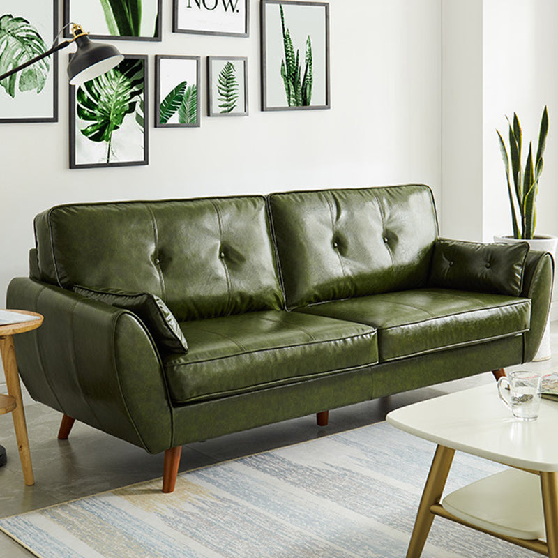 Contemporary Tufted Back Sofa 33.46" H Settee for Living Room with 4 Legs