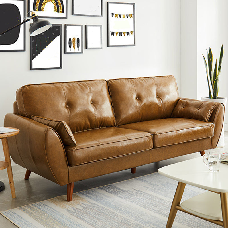 Contemporary Tufted Back Sofa 33.46" H Settee for Living Room with 4 Legs