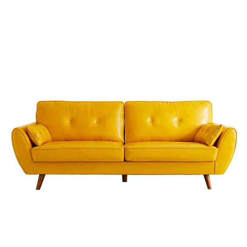 Contemporary Tufted Back Sofa 33.46" H Settee for Living Room with 4 Legs