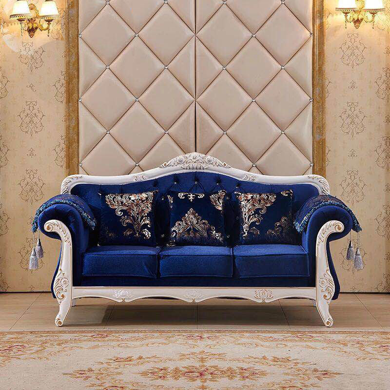Tight and Tufted Split-Back Rolled Arm Sofa Couch for Three People
