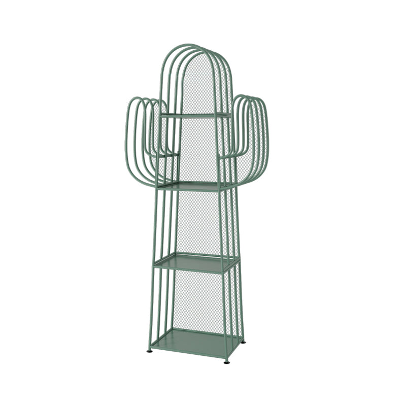 59"H Scandinavian Style Bookshelf Metal Shelf Bookcase for Home Use
