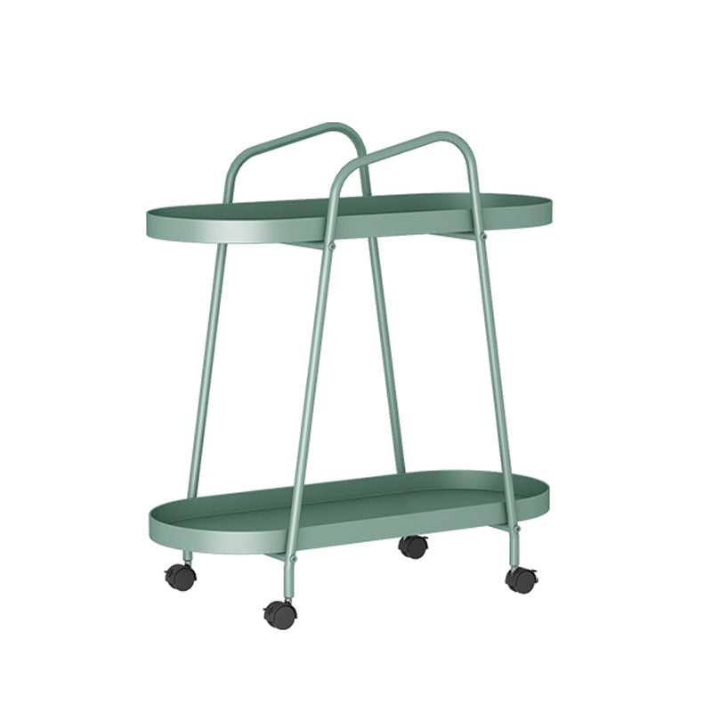 Scandinavian Iron Etagere Bookshelf with Caster Wheels,23.6"L x 11"W x 25.2"H