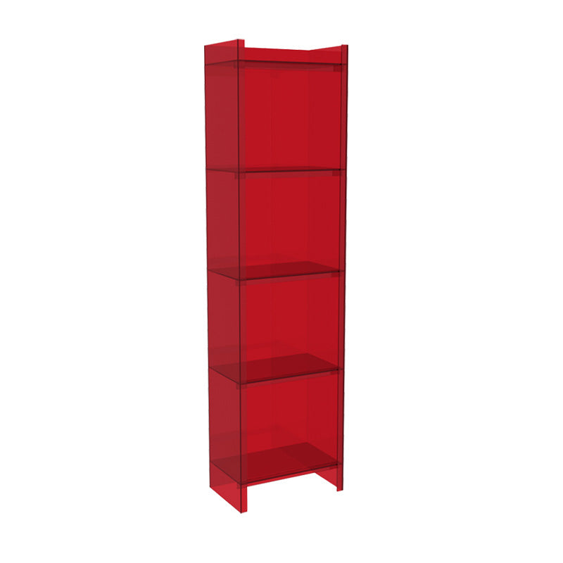 Closed Back Plastic Bookcase Scandinavian Style Bookshelf for Home Office Study Room