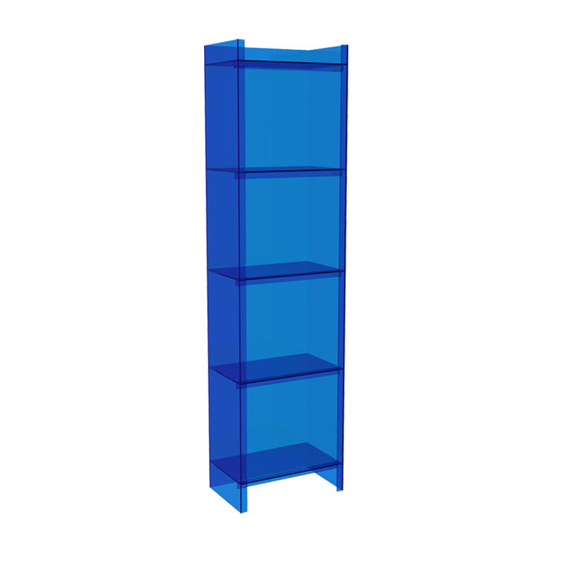 Closed Back Plastic Bookcase Scandinavian Style Bookshelf for Home Office Study Room
