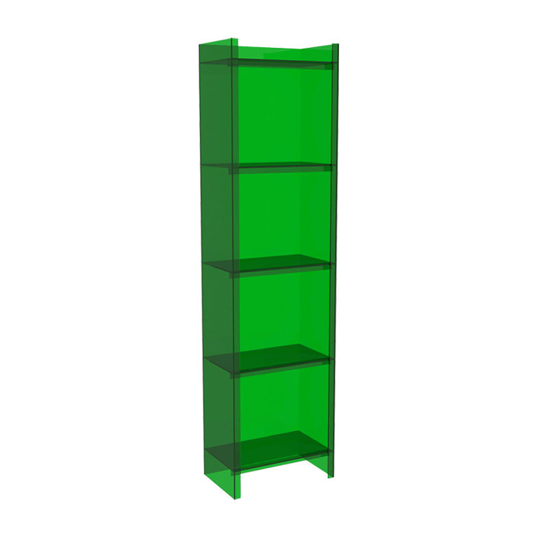 Closed Back Plastic Bookcase Scandinavian Style Bookshelf for Home Office Study Room