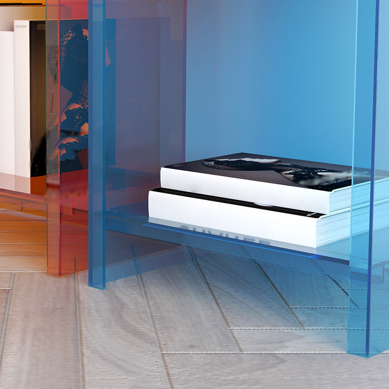 Closed Back Plastic Bookcase Scandinavian Style Bookshelf for Home Office Study Room