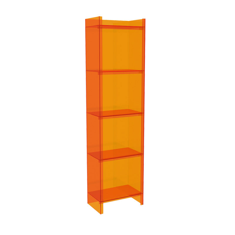 Closed Back Plastic Bookcase Scandinavian Style Bookshelf for Home Office Study Room