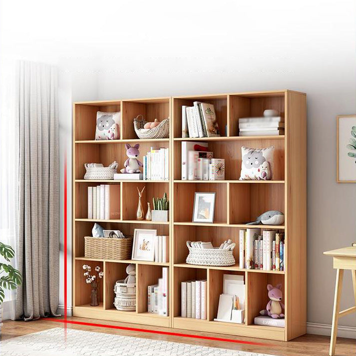 Scandinavian Manufactured Wood Standard Bookshelf Vertical Bookshelf for Living Room