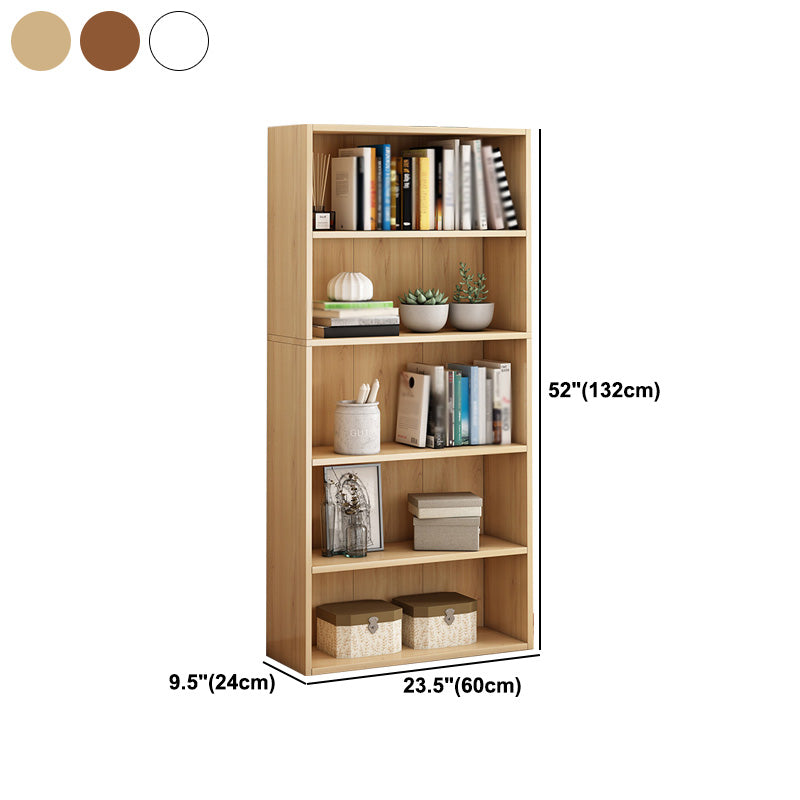 Scandinavian Manufactured Wood Standard Bookshelf Vertical Bookshelf for Living Room