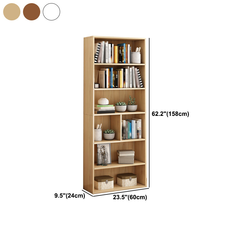 Scandinavian Manufactured Wood Standard Bookshelf Vertical Bookshelf for Living Room