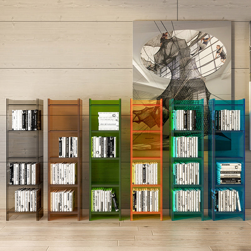 Vertical Scandinavian Standard Bookshelf with Acrylic Frame and Shelf