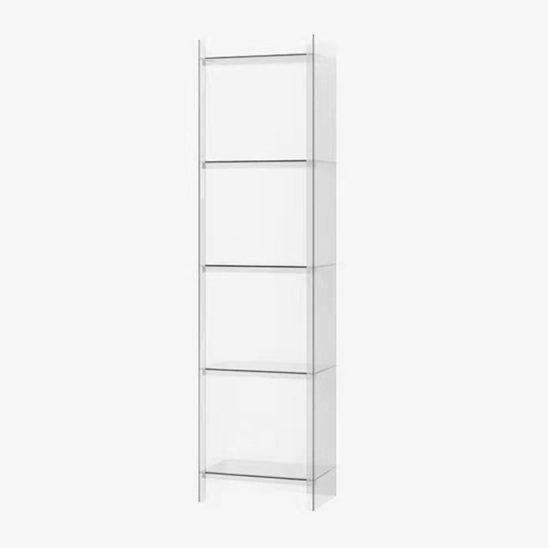 Vertical Scandinavian Standard Bookshelf with Acrylic Frame and Shelf