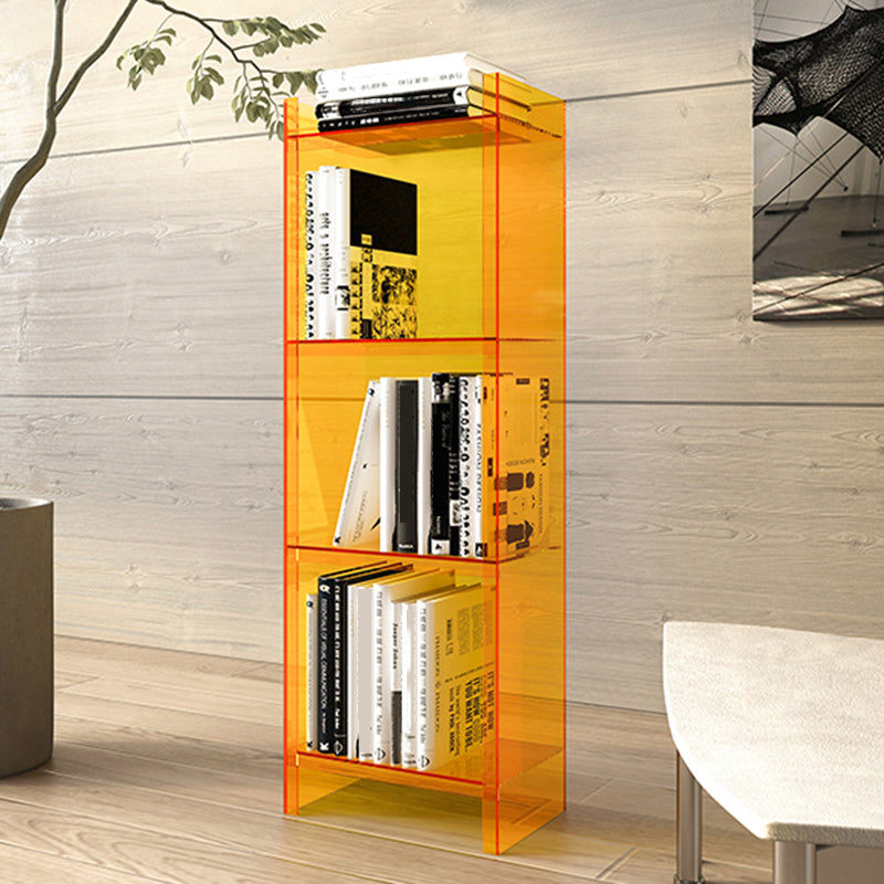 Vertical Scandinavian Standard Bookshelf with Acrylic Frame and Shelf