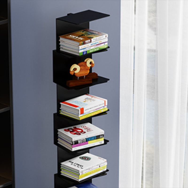 Metal Geometric Bookcase Modern Style Closed Back Book Shelf for Home Office