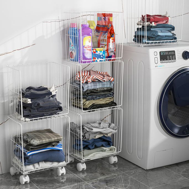 Modern Style Geometric Bookcase Metal Closed Back Book Shelf